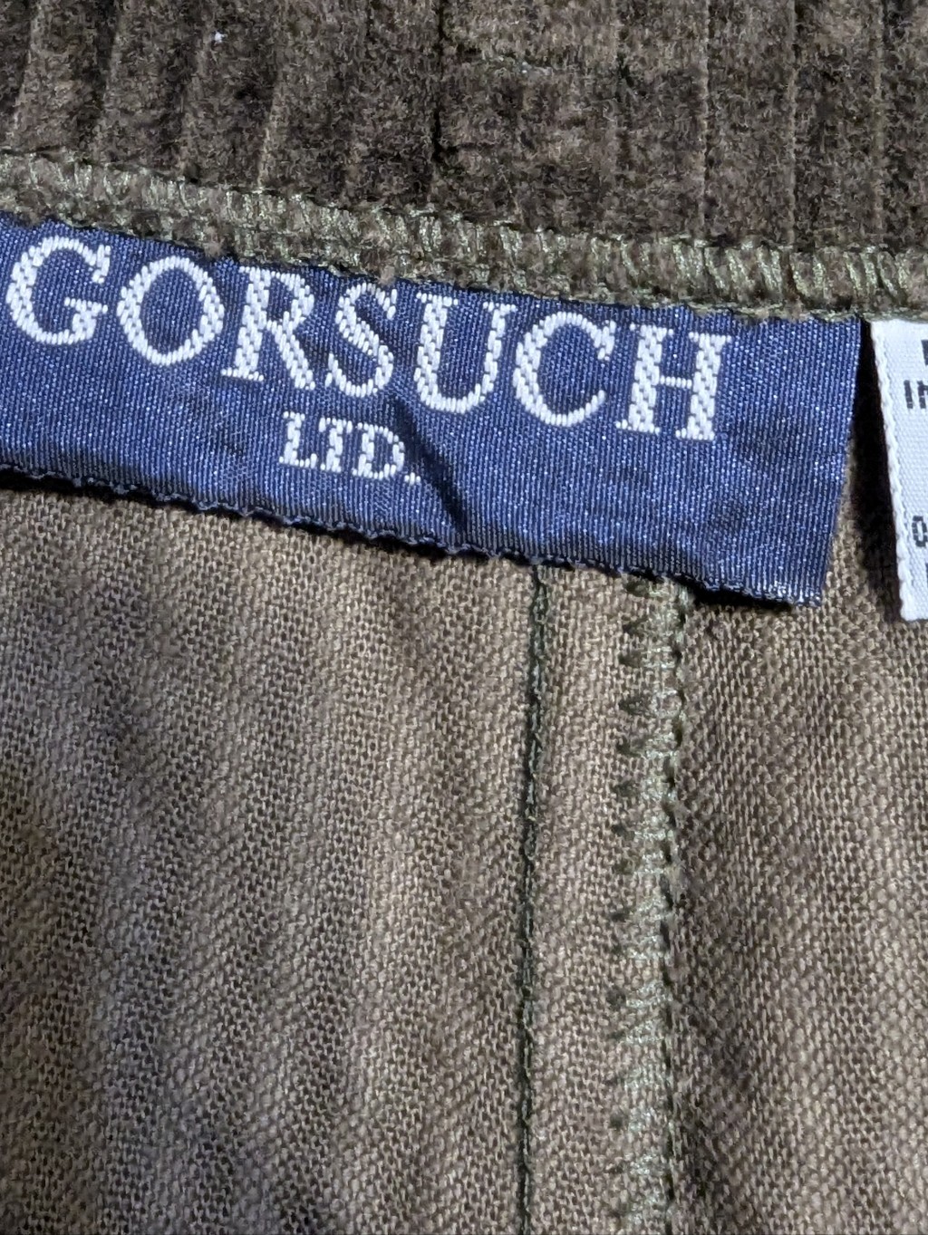 Gorsuch Ltd Women's Brown Wale Corduroy Pants Size 10p Buckle Cuff Hem Euc — image 7 of 8